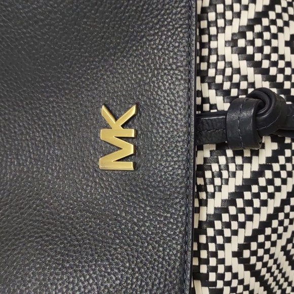Michael Kors Junie Woven Leather Backpack - Picture 4 of 7